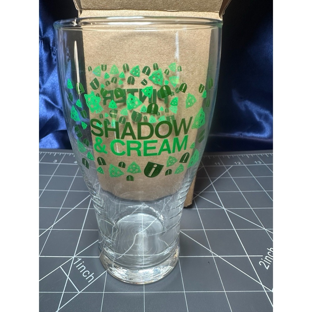 Set of 2! Pinter 'Shadow & Cream' Pint Glasses 16 oz. New In Box - Picture 3 of 4